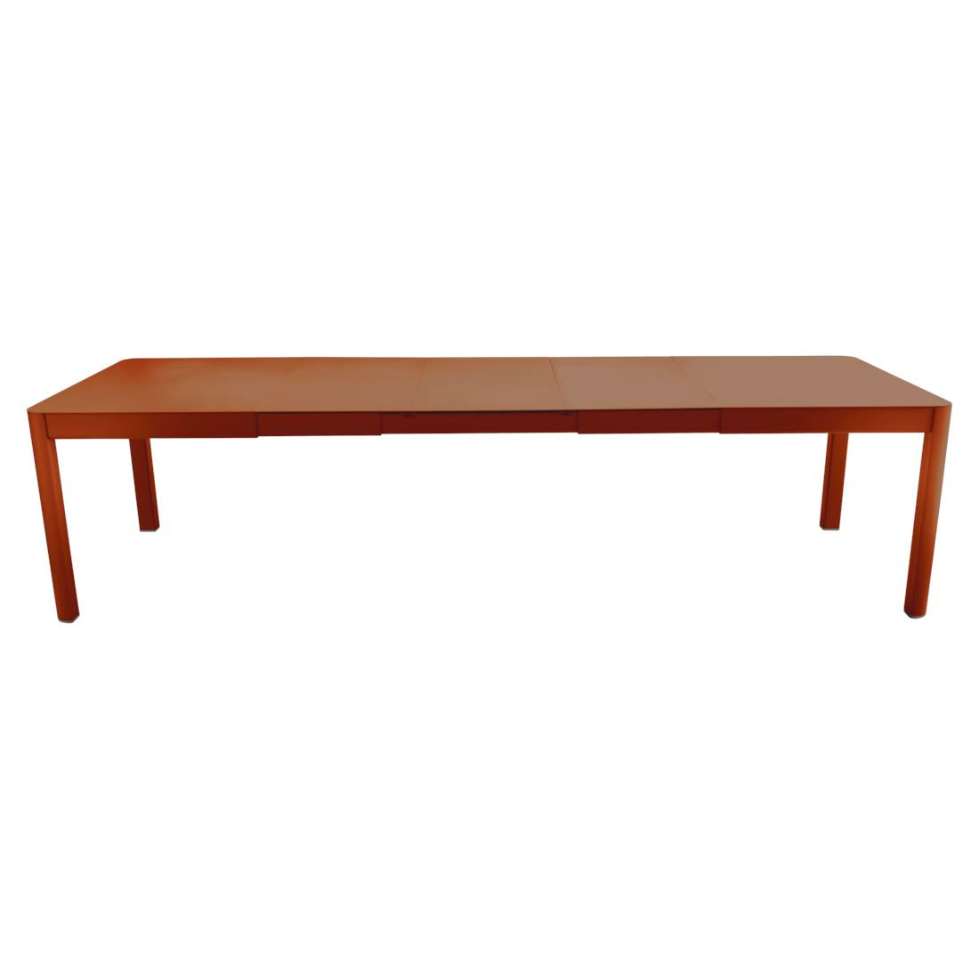 Fermob Ribambelle Table 3 allonges xl 149/299 x 100cm Orange confite E2