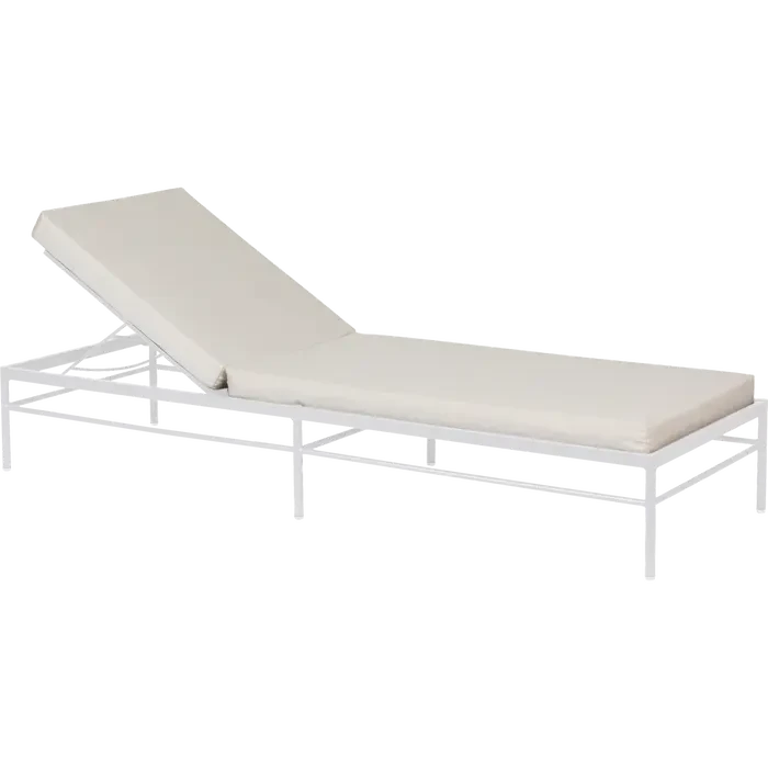 Fermob Rivage Bain de soleil modulable Blanc coton 01 Natté Sunbrella Ficelle M0610