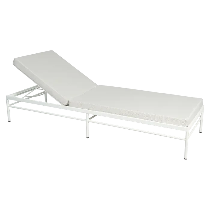 Fermob Rivage Bain de soleil modulable Blanc coton 01 Perle D4