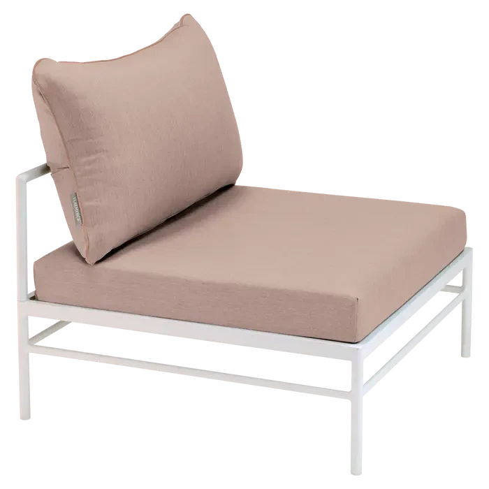 Fermob Rivage Chauffeuse Blanc coton 01 Natté Sunbrella Ficelle M0610