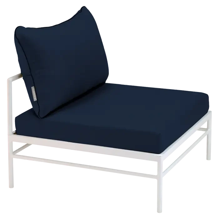 Fermob Rivage Chauffeuse Blanc coton 01 Teint Masse Bleu Nuit M0754