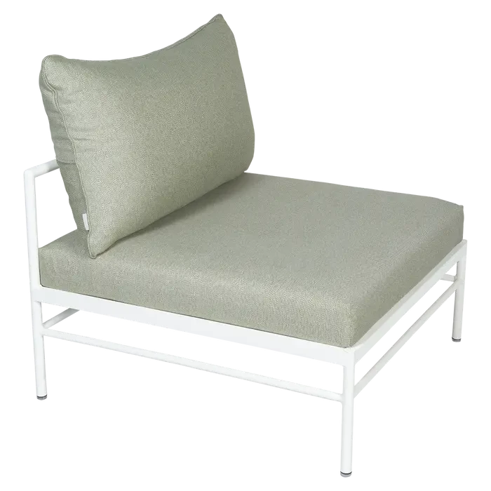 Fermob Rivage Chauffeuse Blanc coton 01 Teint Masse Mix Vert Prairie M01354