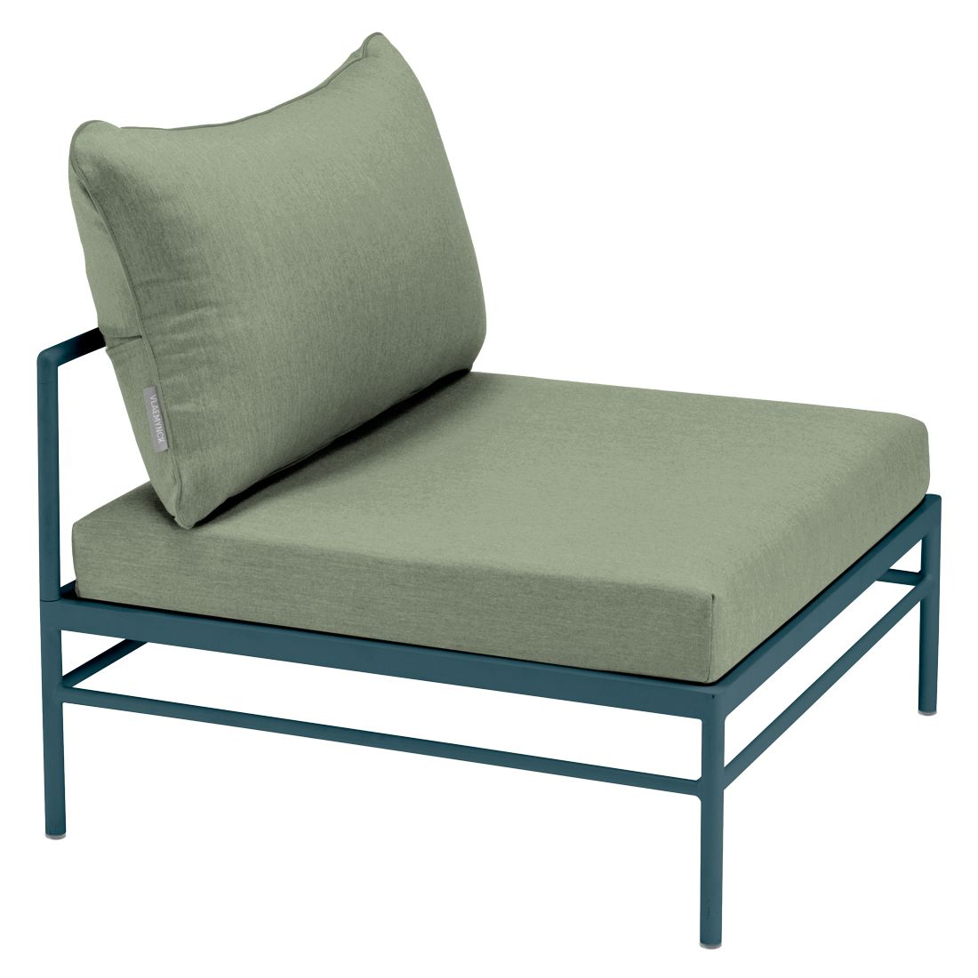 Fermob Rivage Chauffeuse Bleu acapulco 21 Natté Sunbrella Cactus 82
