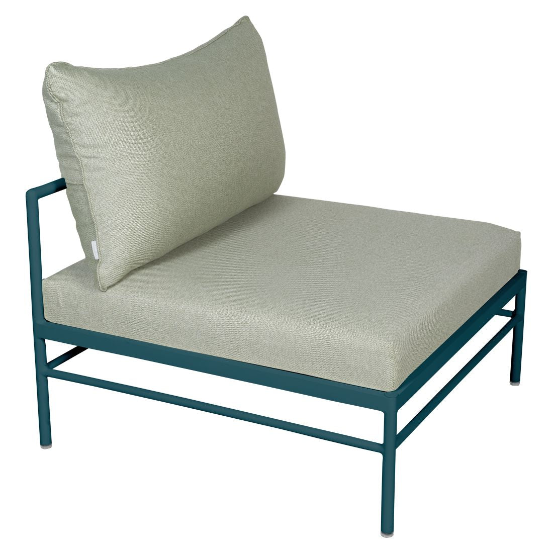 Fermob Rivage Chauffeuse Bleu acapulco 21 Teint Masse Mix Vert Prairie M01354