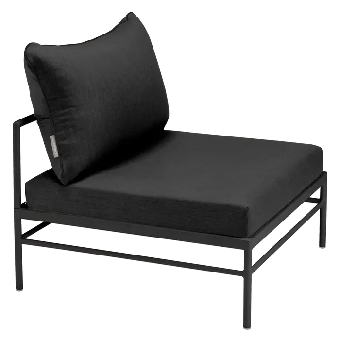 Fermob Rivage Chauffeuse Réglisse 42 Natté Sunbrella Gris Nuit M01282