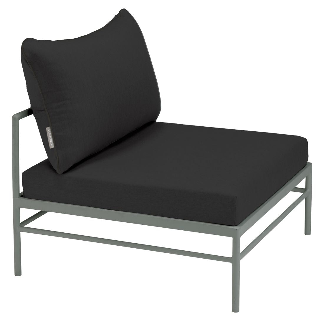 Fermob Rivage Chauffeuse Romarin 48 Natté Sunbrella Gris Nuit M01282