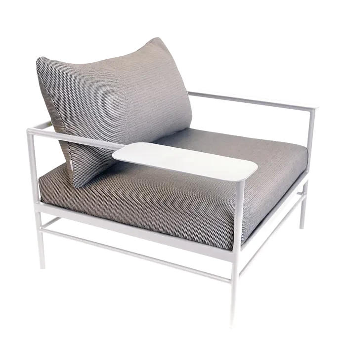 Fermob Rivage Fauteuil bas Blanc coton 01 Teint Masse Texture Stracciatella M01284