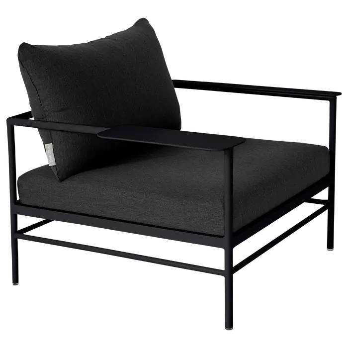 Fermob Rivage Fauteuil bas Réglisse 42 Natté Sunbrella Gris Nuit M01282