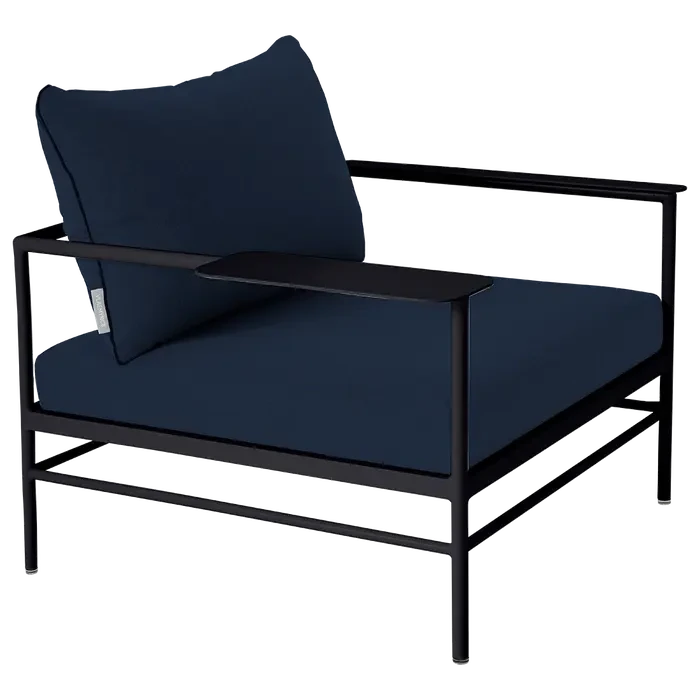 Fermob Rivage Fauteuil bas Réglisse 42 Teint Masse Bleu Nuit M0754