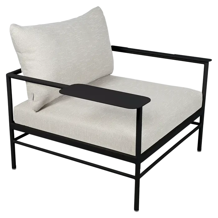 Fermob Rivage Fauteuil bas Réglisse 42 Teint Masse Texture Osier M0605