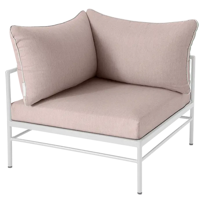 Fermob Rivage Fauteuil d'angle Blanc coton 01 Teint Masse Papyrus M0602