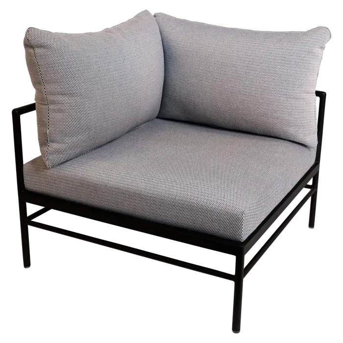 Fermob Rivage Fauteuil d'angle Réglisse 42 Teint Masse Texture Stracciatella M01284