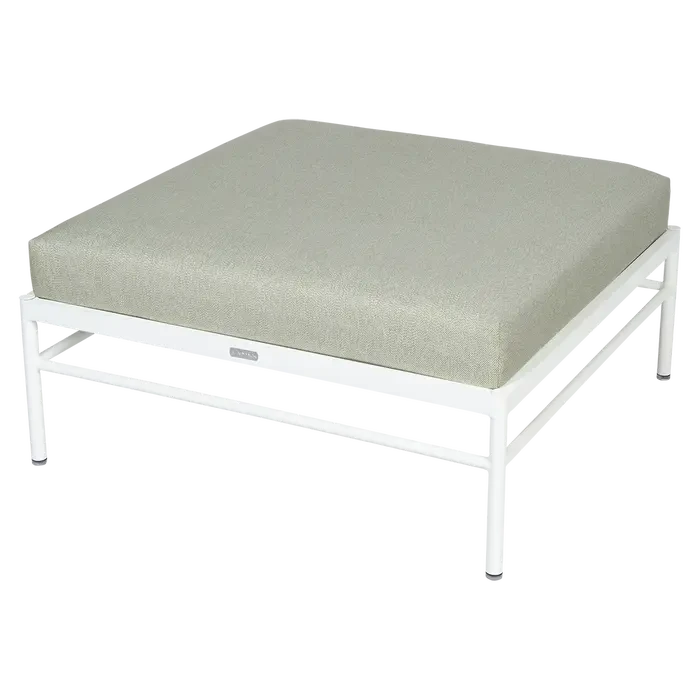 Fermob Rivage Pouf Blanc coton 01 Teint Masse Mix Vert Prairie M01354