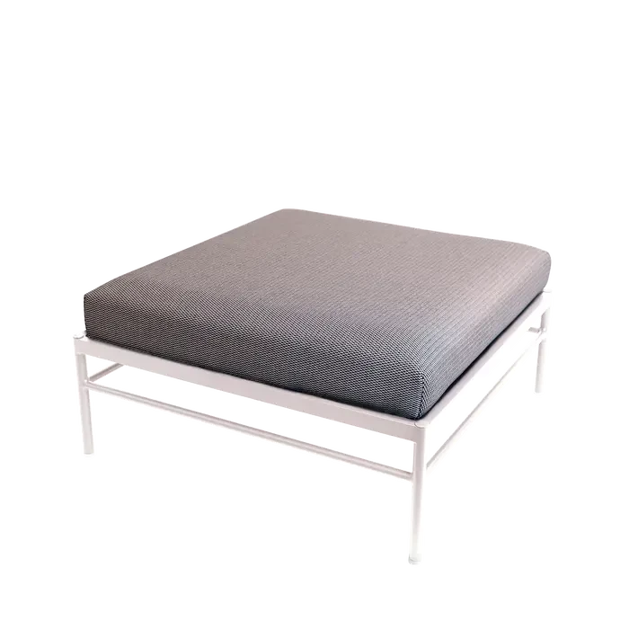 Fermob Rivage Pouf Blanc coton 01 Teint Masse Texture Stracciatella M01284