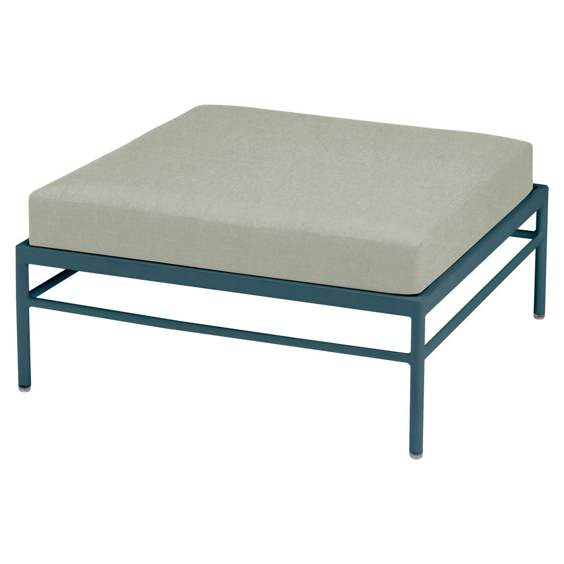 Fermob Rivage Pouf Bleu acapulco 21 Teint Masse Mix Vert Prairie M01354