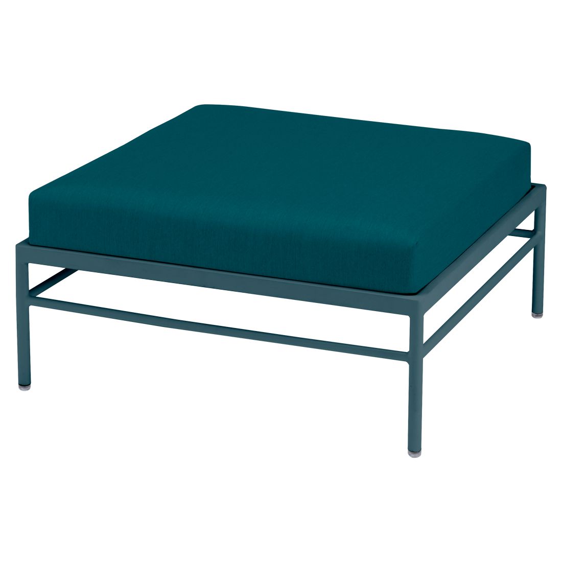Fermob Rivage Pouf Bleu acapulco 21 Teint Masse Vert Paon cru M01353