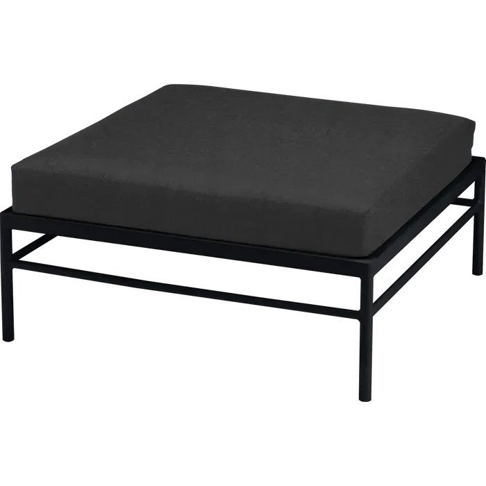 Fermob Rivage Pouf Réglisse 42 Natté Sunbrella Gris Nuit M01282