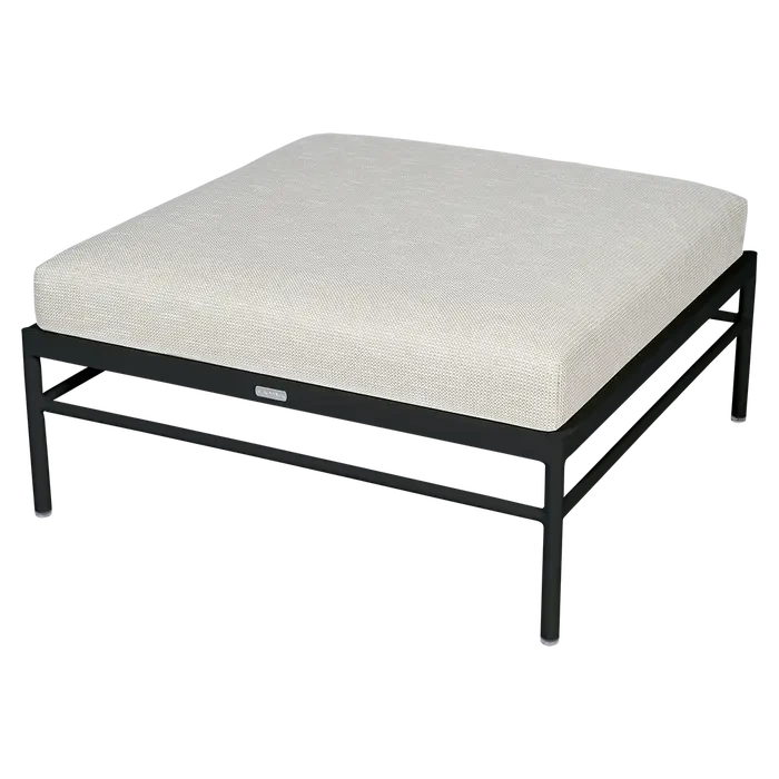Fermob Rivage Pouf Réglisse 42 Teint Masse Texture Osier M0605