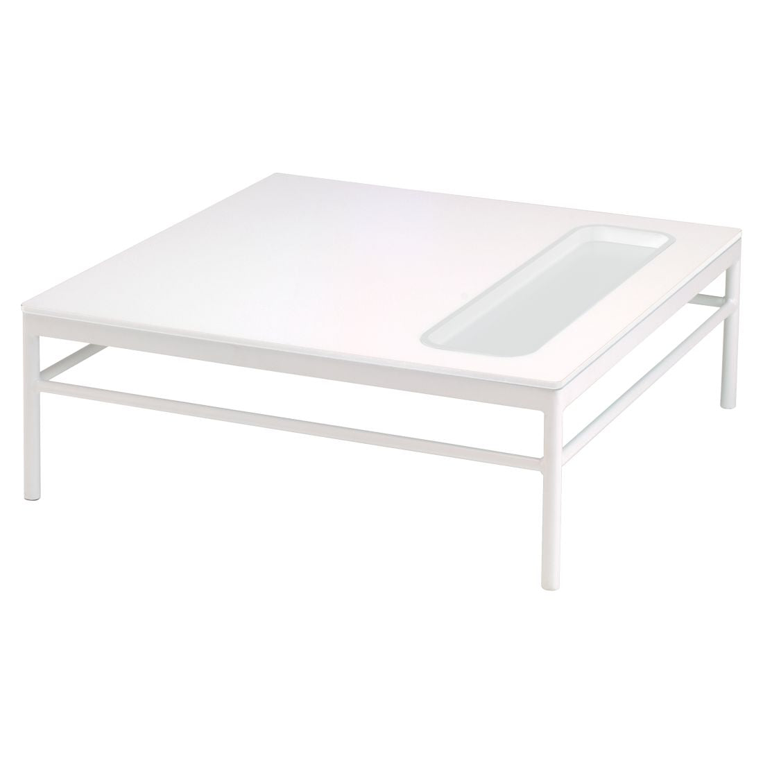 Fermob Rivage Table basse 85x85cm H: 29,5cm Blanc coton 01