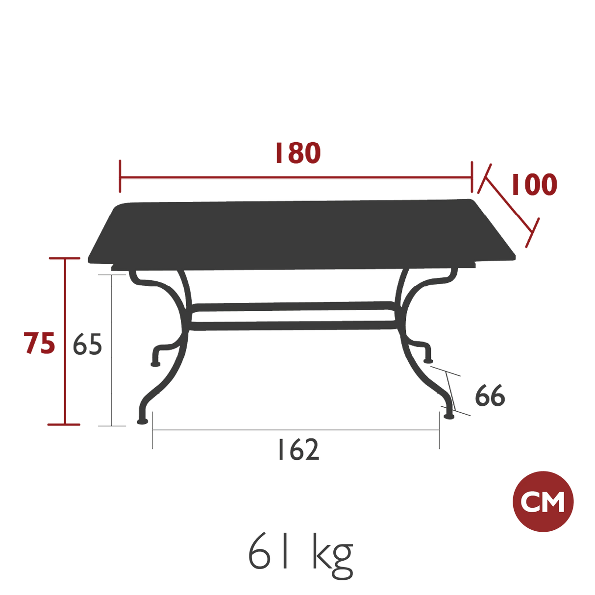 Fermob Romane Table 180 x 100cm