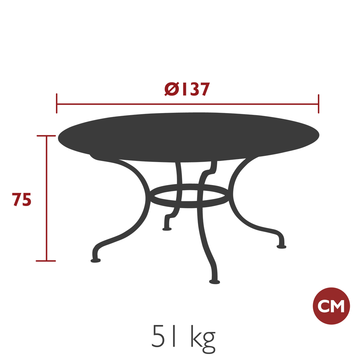 Fermob Romane Table Ø 137cm