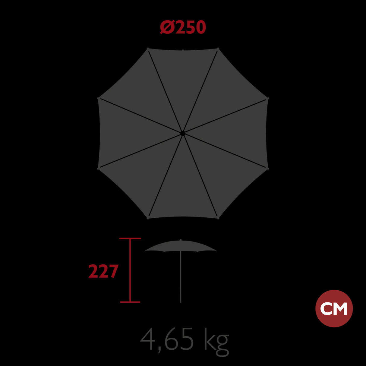 Fermob Shadoo Parasol Ø 250cm