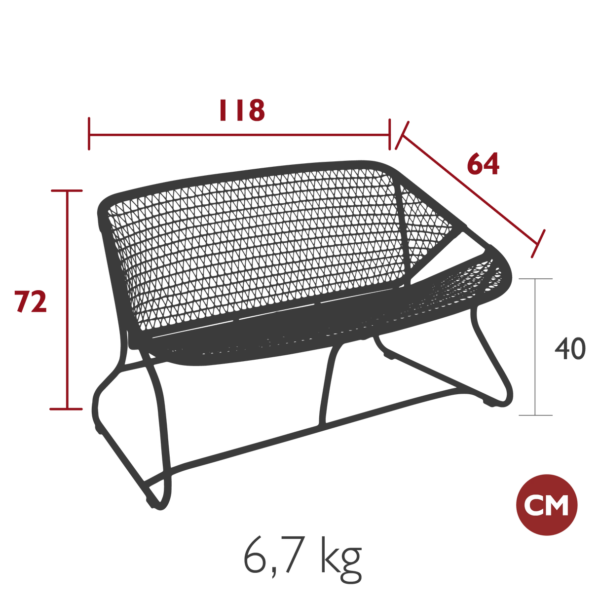 Fermob Sixties Banquette