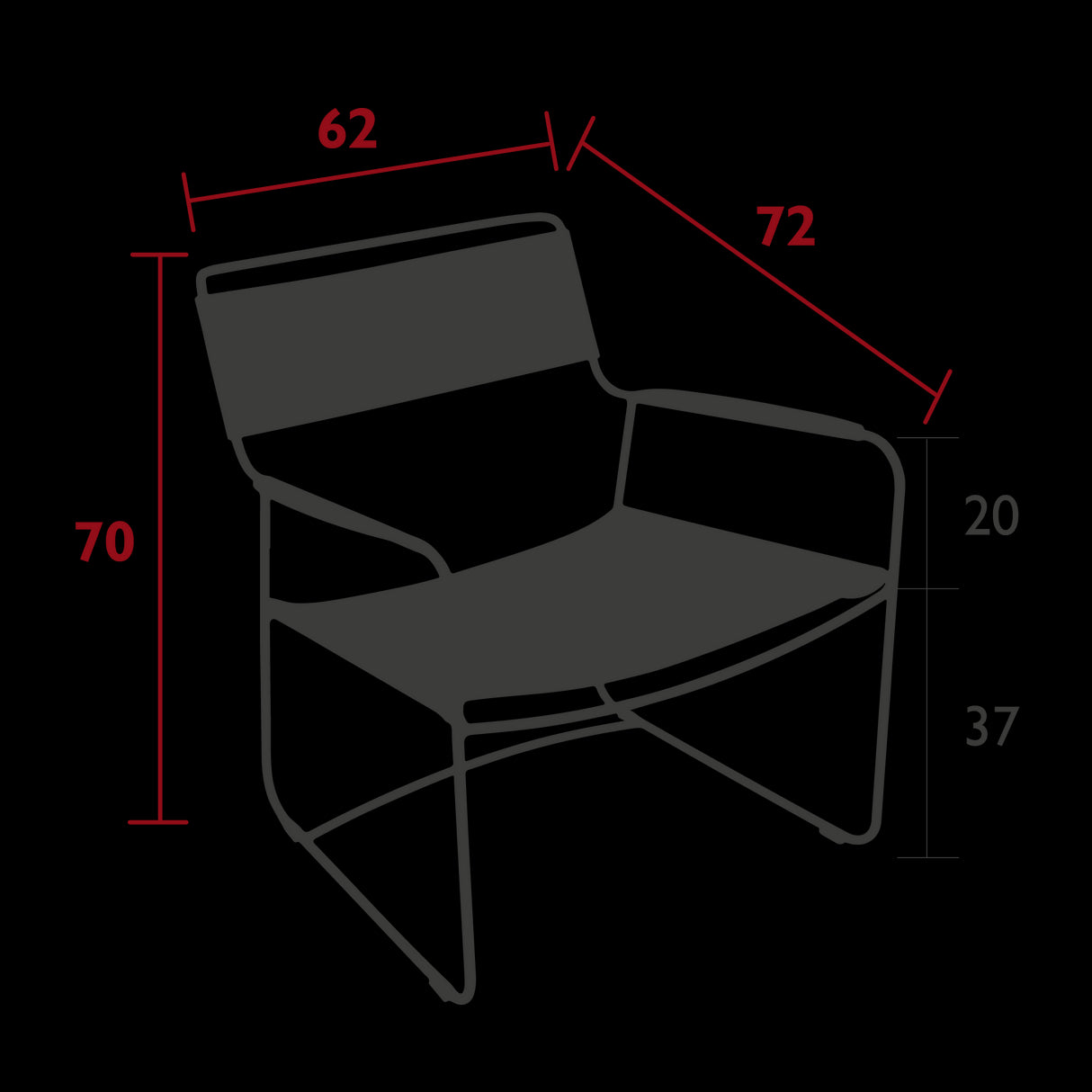 Fermob Surprising Fauteuil bas Cuir Indoor