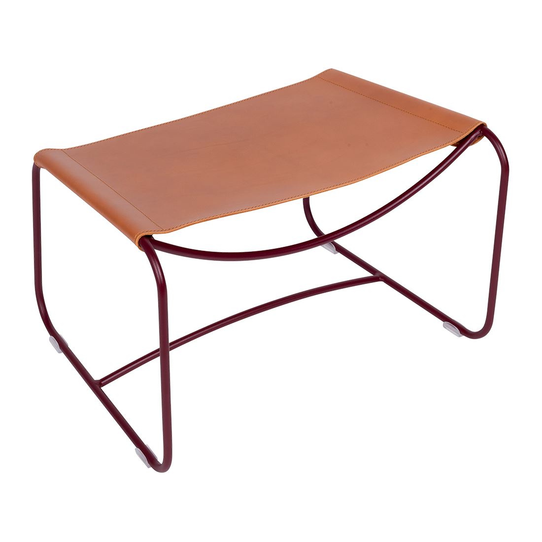 Fermob Surprising Repose-pieds Cuir Indoor Cerise noire B9