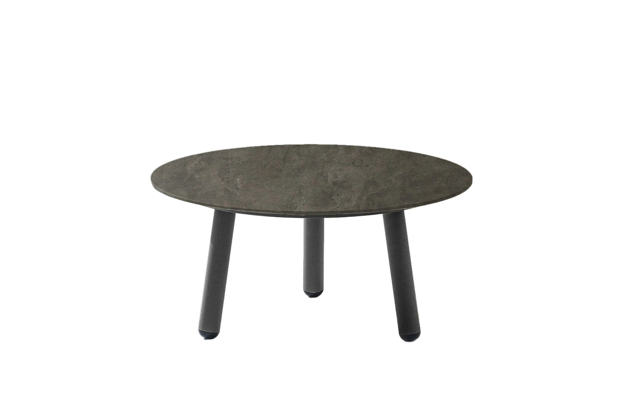 Gate Living Harbour Table basse Ø60cm h:28cm Aluminium Charcoal - Céramique Grey
