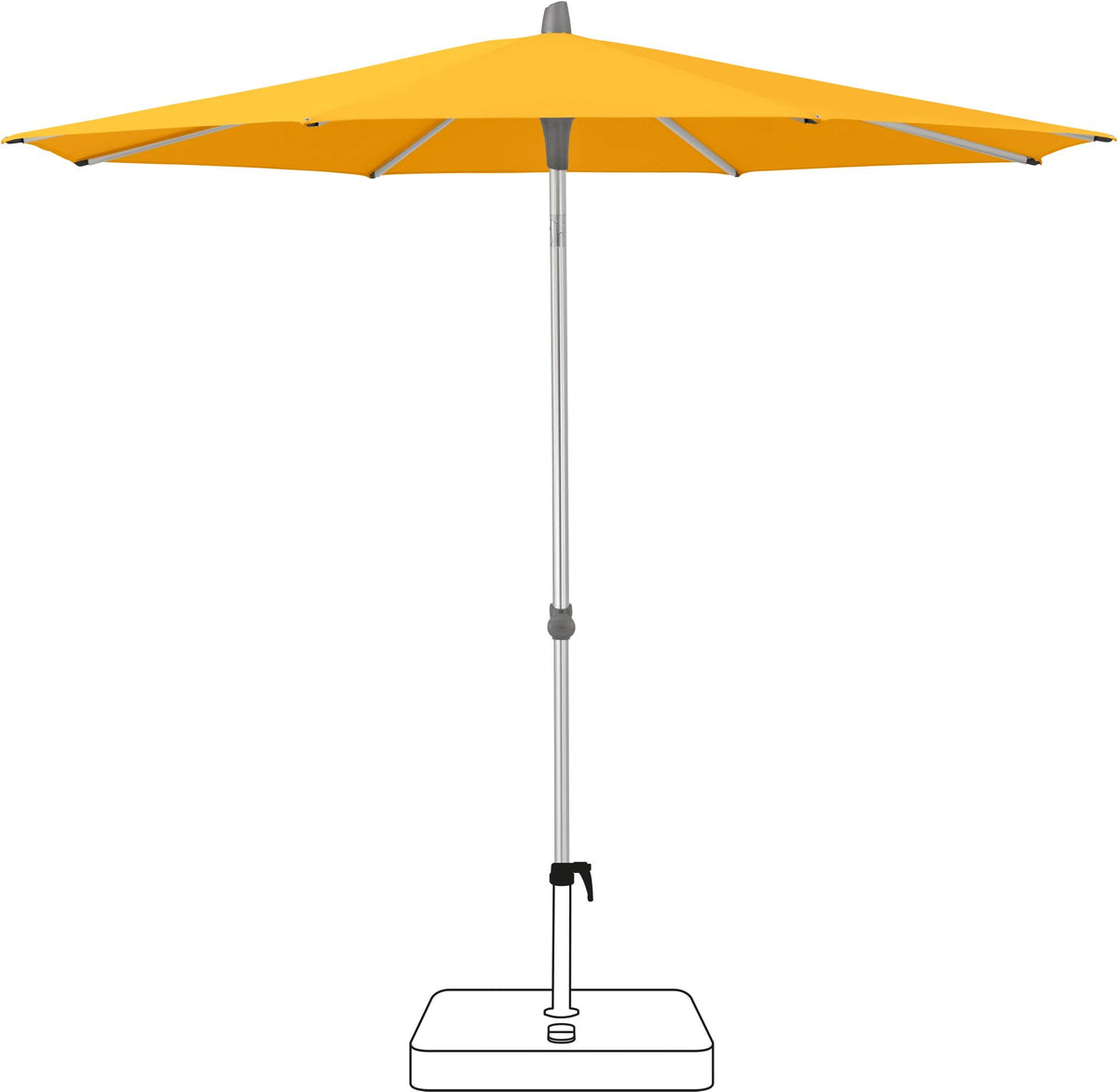 Glatz Parasol ALU-SMART Ø200cm Qualité 5 · 514 Corn