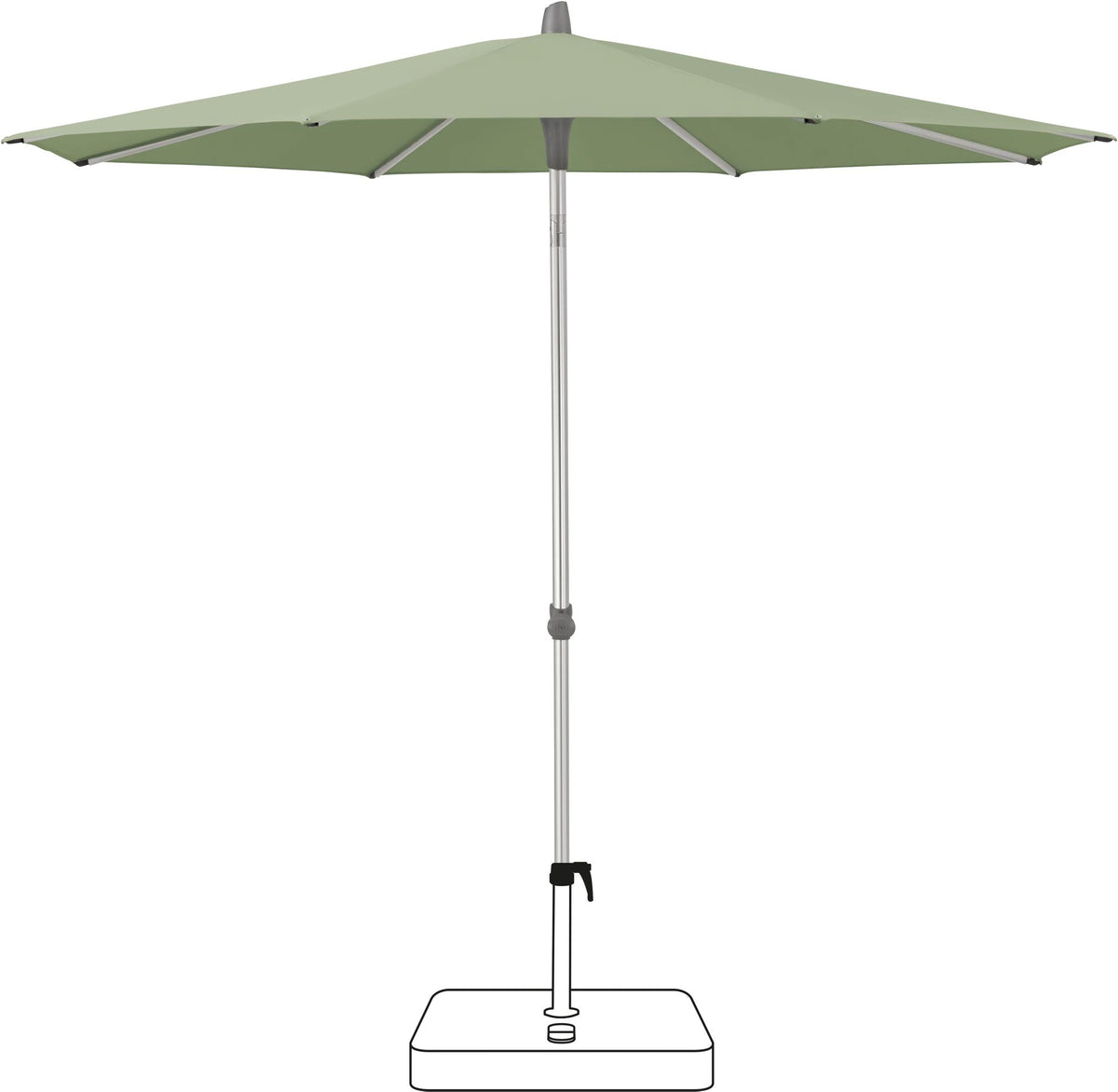 Glatz Parasol ALU-SMART Ø200cm Qualité 5 · 579 Pistachio