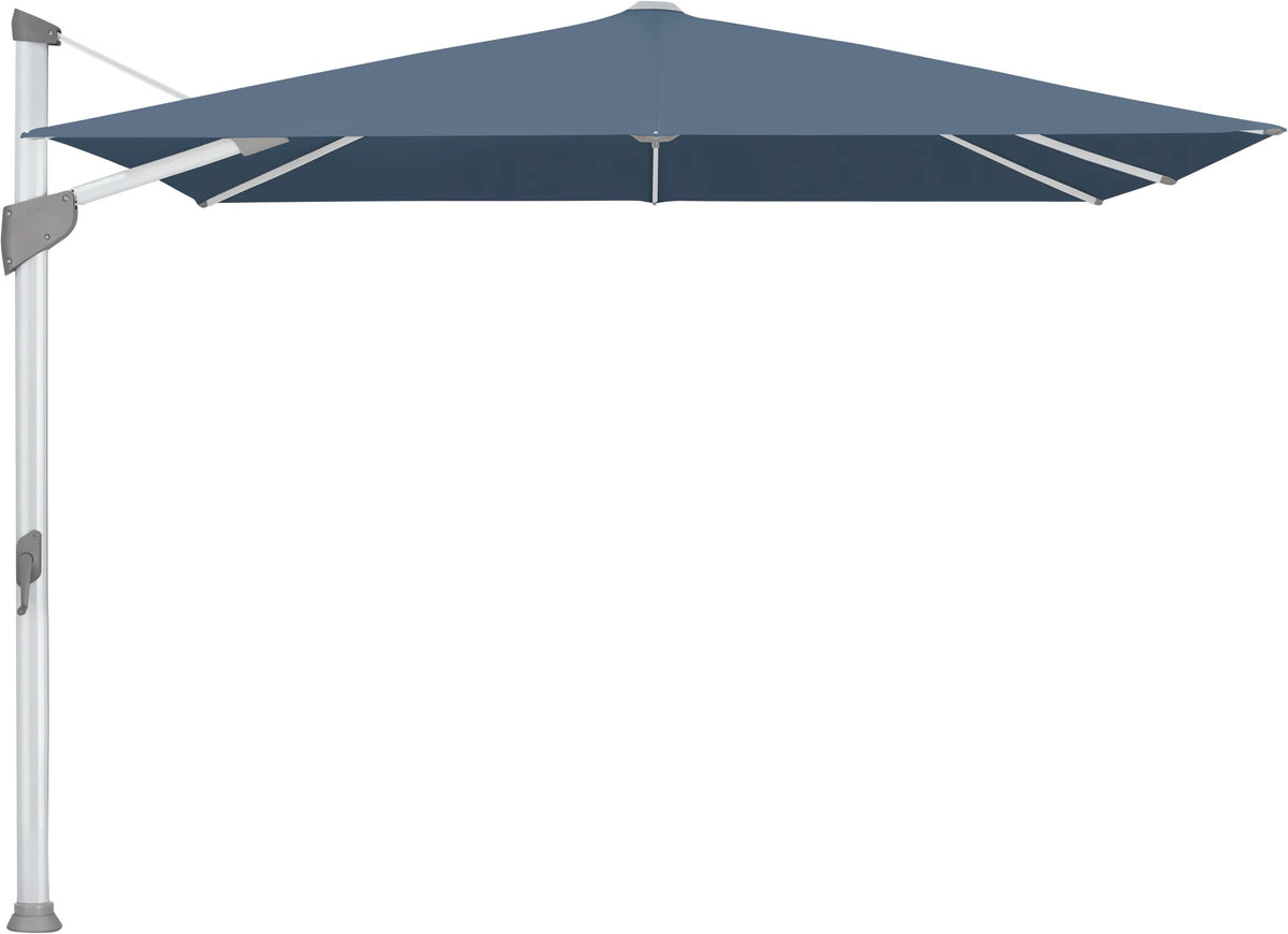 Glatz Parasol FORTANO® 300x300cm Alu naturel eloxé Qualité 5 · 600 Wave