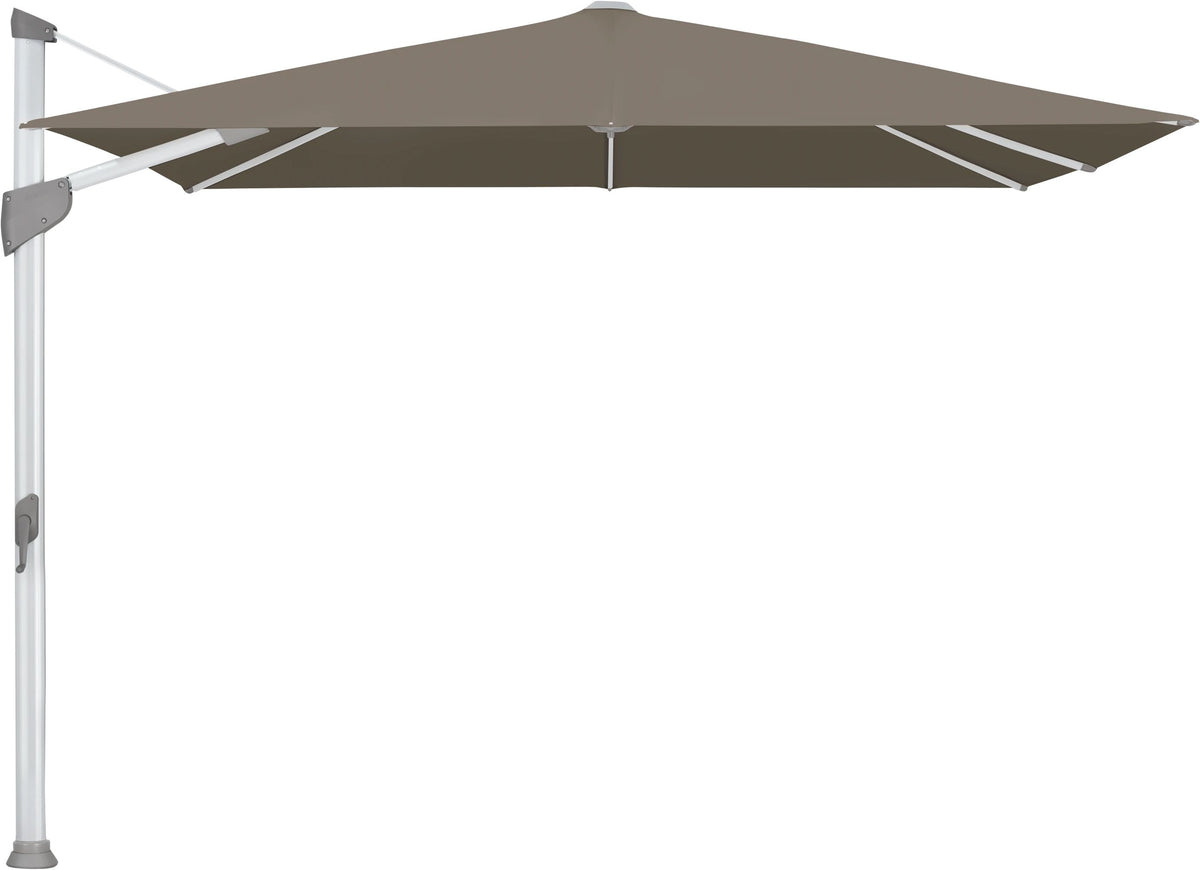 Glatz Parasol FORTANO® 300x300cm Alu naturel eloxé Qualité 5 · 611 Sandstone