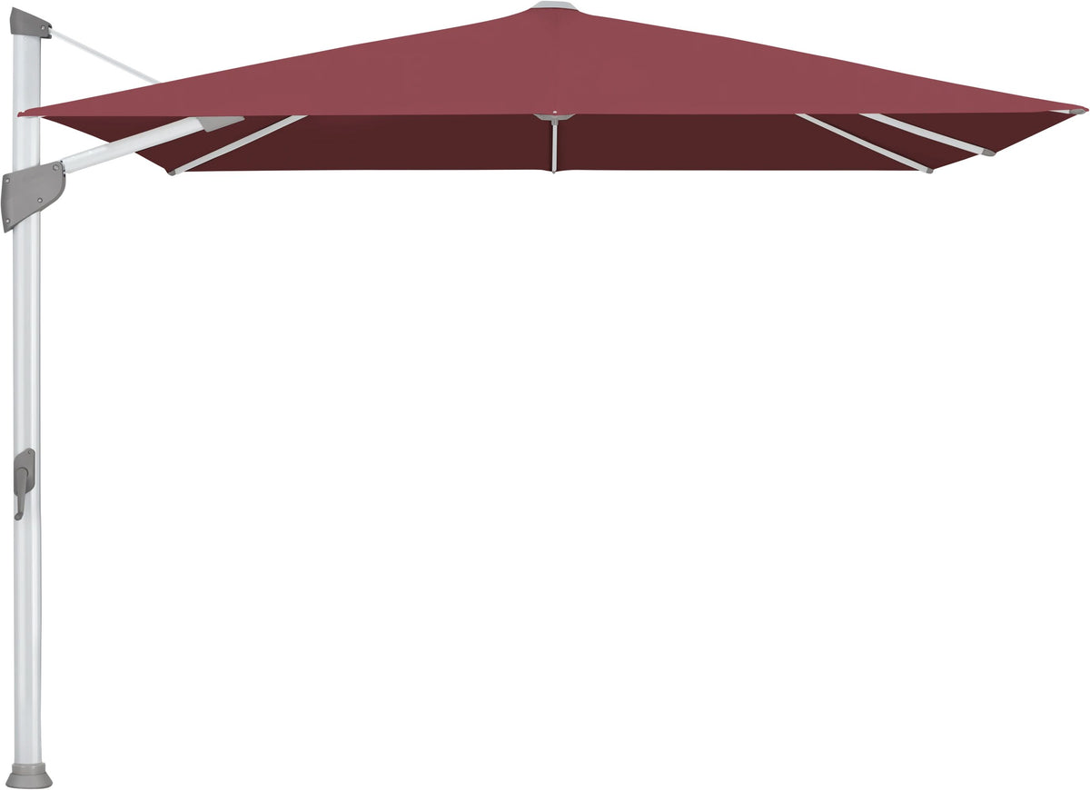 Glatz Parasol FORTANO® 300x300cm Alu naturel eloxé Qualité 5 · 644 Merlot
