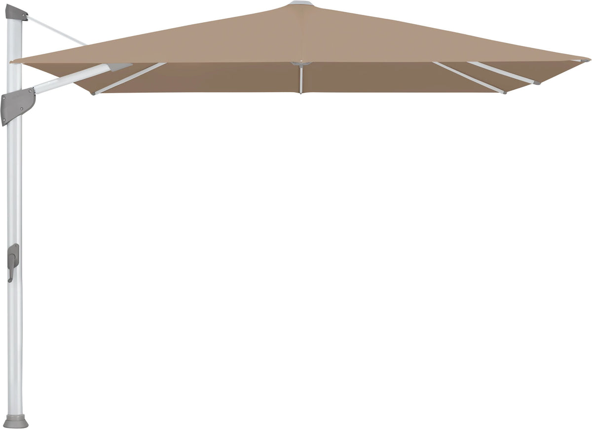 Glatz Parasol FORTANO® 300x300cm Alu naturel eloxé Qualité 5 · 650 Camel