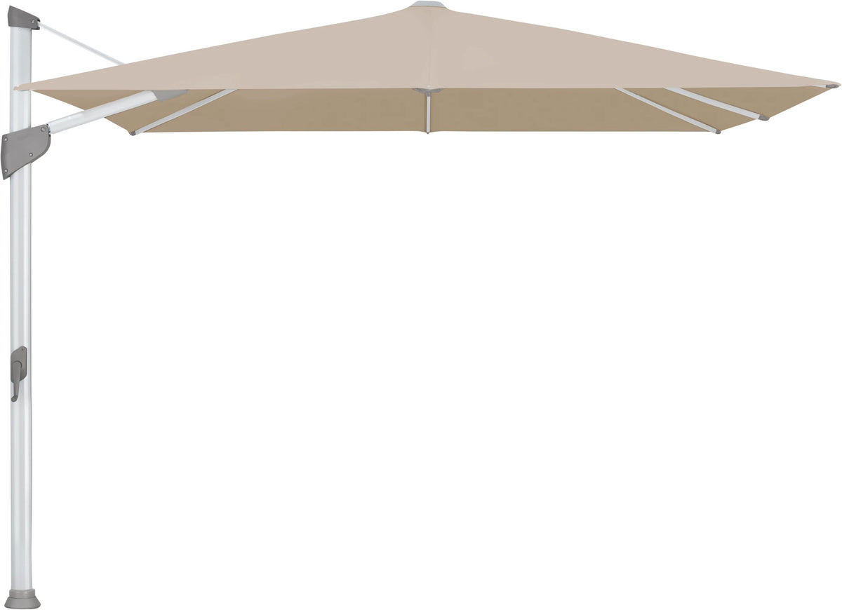 Glatz Parasol FORTANO® 300x300cm Alu naturel eloxé Qualité 5 · 803 Linen