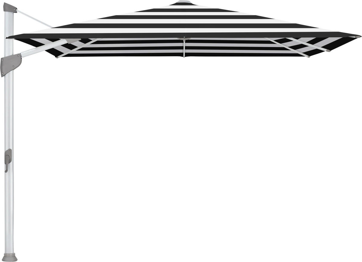 Glatz Parasol FORTANO® 300x300cm Alu naturel eloxé Qualité 5 · 810 Black Stripe