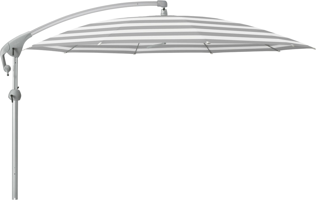 Glatz Parasol PENDALEX® P+ Ø300cm Qualité 5 · 555 Grey Stripe Alu naturel eloxé