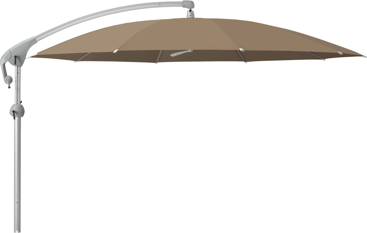 Glatz Parasol PENDALEX® P+ Ø300cm Qualité 5 · 805 Walnut Alu naturel eloxé