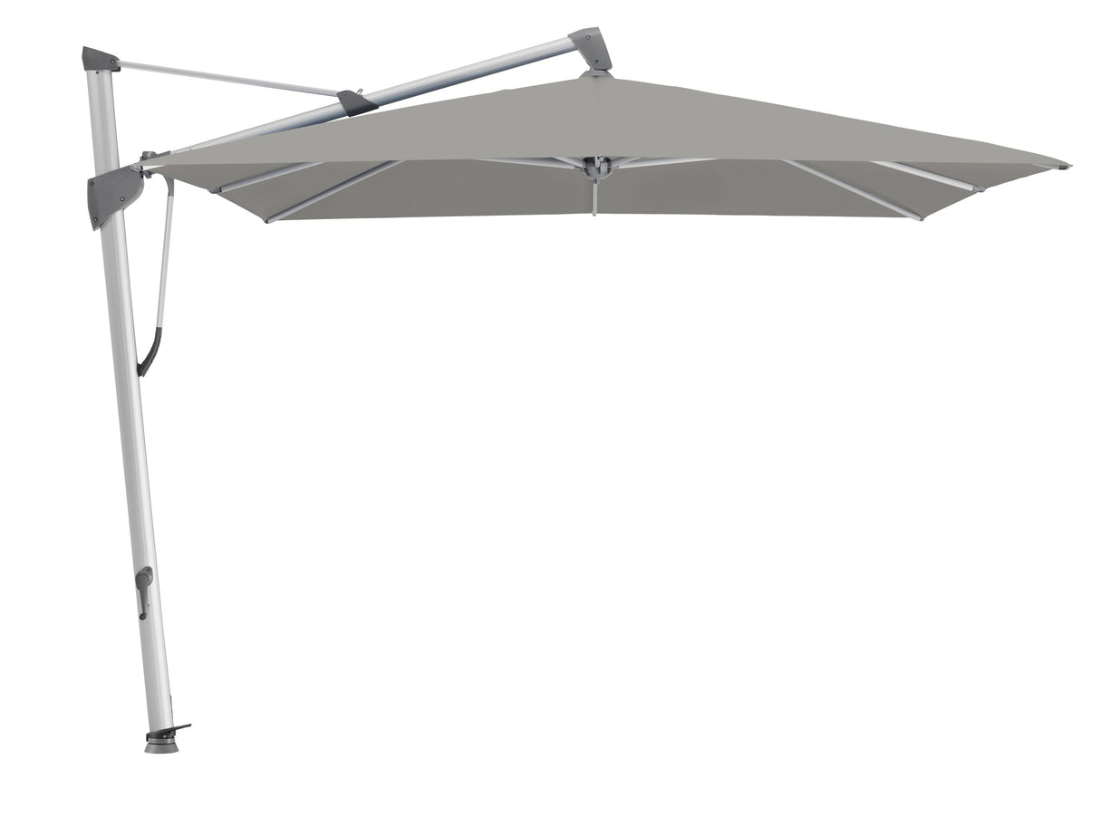 Glatz Parasol SOMBRANO® S+ 400x300cm 420 Smoke Alu naturel eloxé