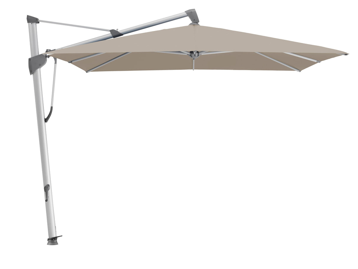 Glatz Parasol SOMBRANO® S+ 400x300cm 605 Clay Alu naturel eloxé
