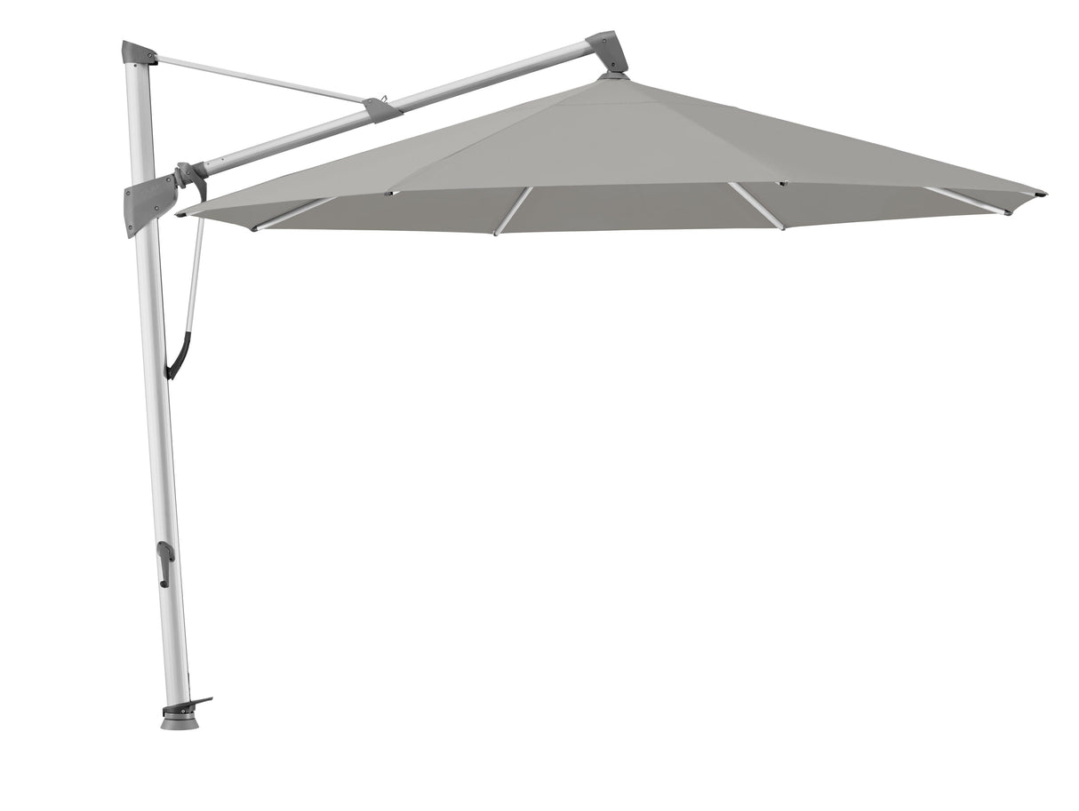 Glatz Parasol SOMBRANO® S+ Ø350cm 420 Smoke Alu naturel eloxé
