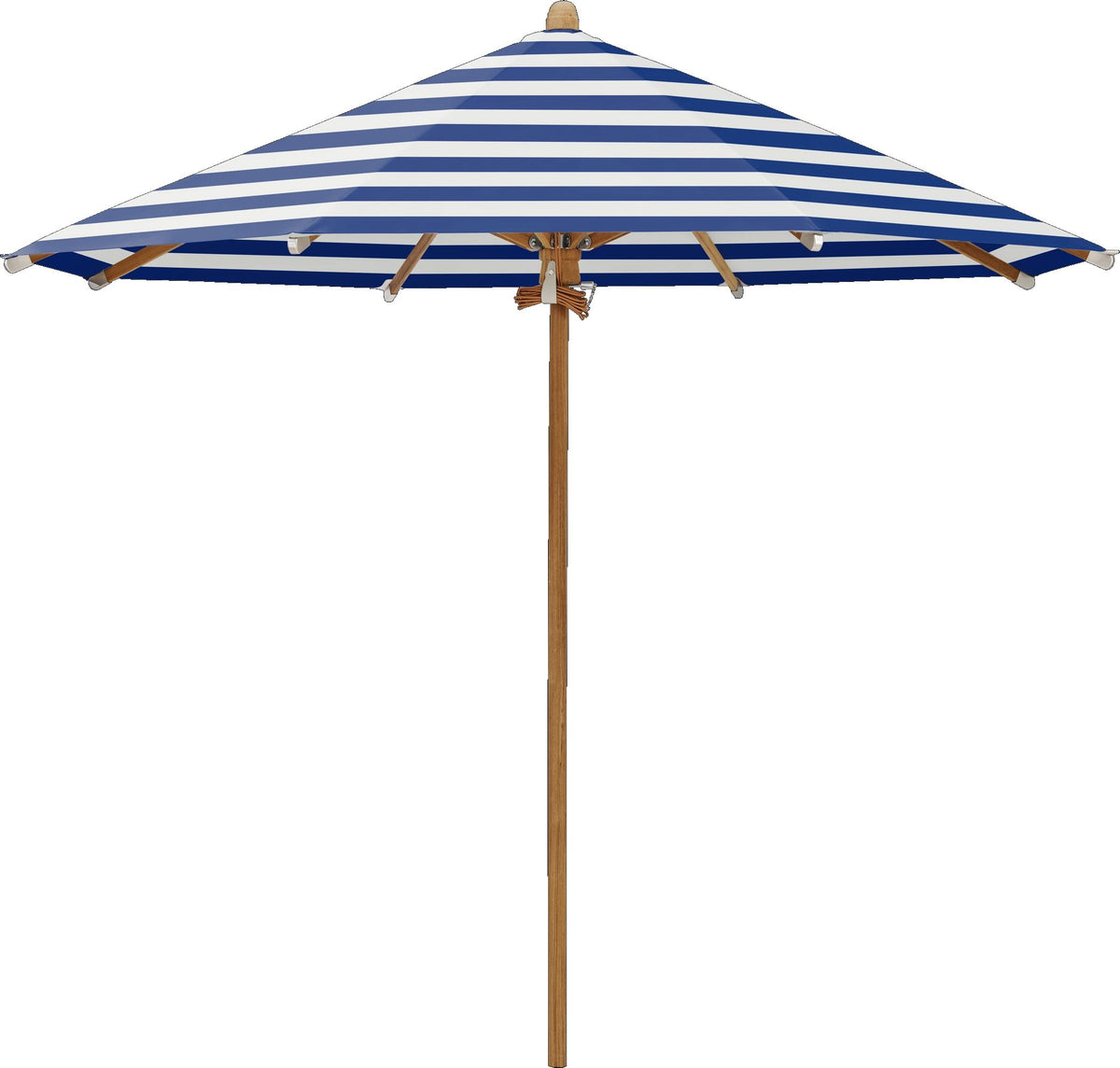 Glatz Parasol TEAKWOOD Ø300cm Qualité 5 · 602 Blue Stripe