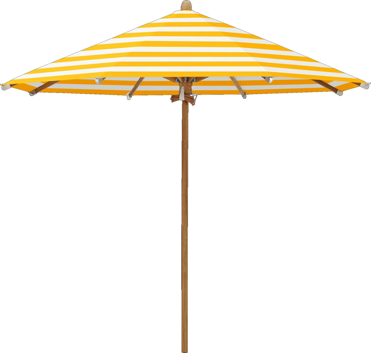 Glatz Parasol TEAKWOOD Ø300cm Qualité 5 · 624 Yellow Stripe