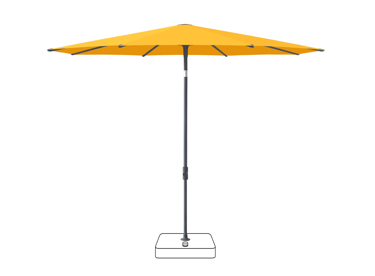 Glatz Parasol VITA® Piana Ø220cm Qualité 5 · 514 Corn Anthracite