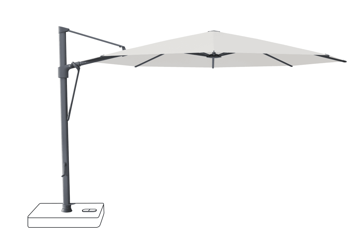 Glatz Parasol VITA® Sfera Ø375cm Qualité 5 · 556 Alabaster Alu laqué anthracite