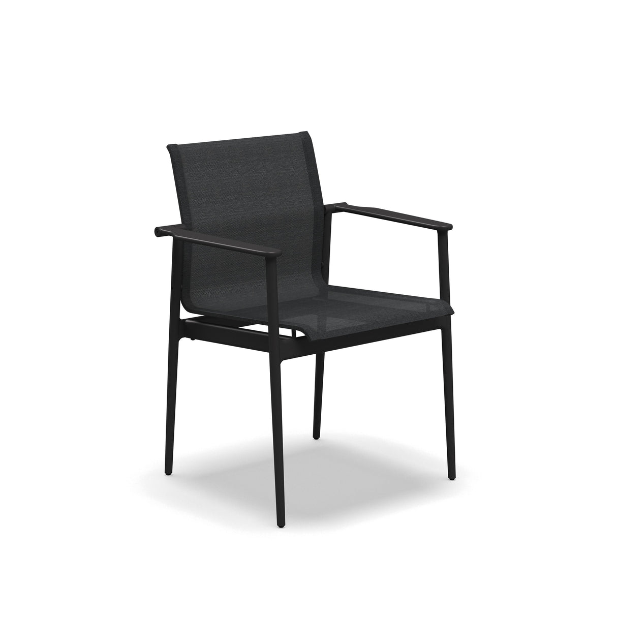 Gloster 180 Fauteuil repas avec accoudoirs aluminium Meteor / anthracite sling
