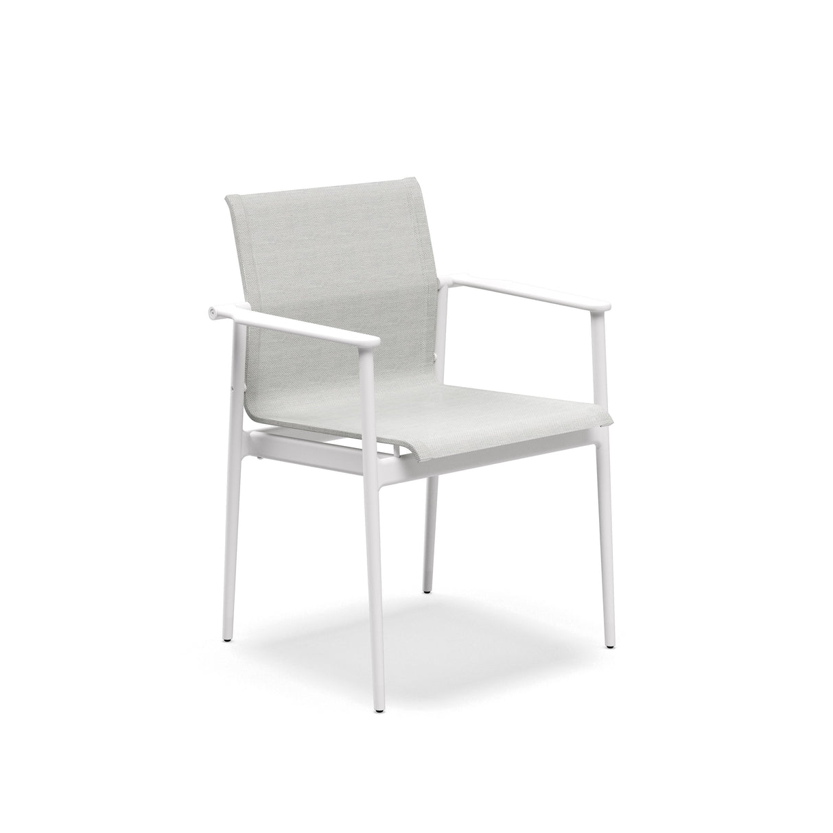 Gloster 180 Fauteuil repas avec accoudoirs aluminium White / seagull sling