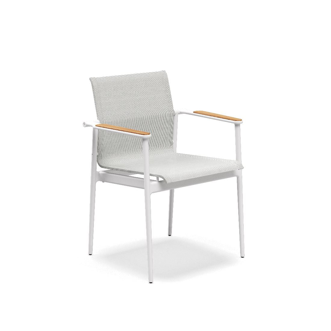 Gloster 180 Fauteuil repas avec accoudoirs en teck White / seagull sling